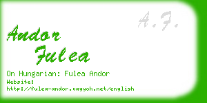 andor fulea business card